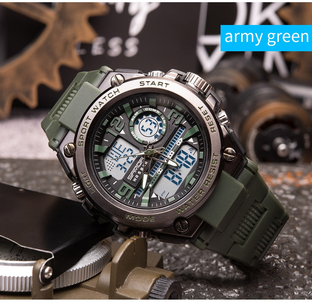 Waterproof digital sports watch for men