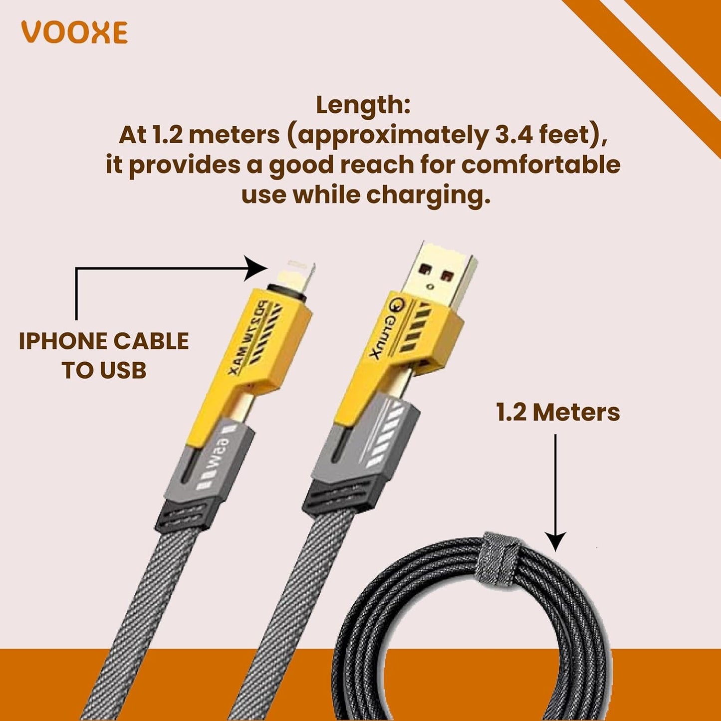 4-in-1 Charging Cable | Type-C, Micro USB & Lightning | Fast Charging & Data Transfer