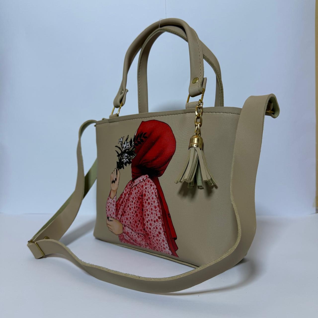 Handbags For Girls latest Printed Hijabi Girl design