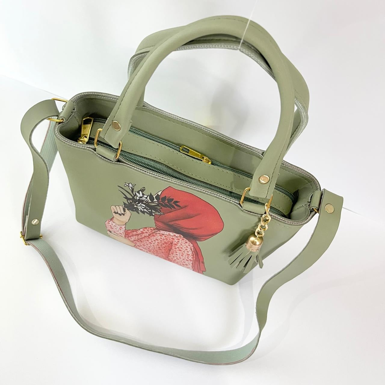 Handbags For Girls latest Printed Hijabi Girl design