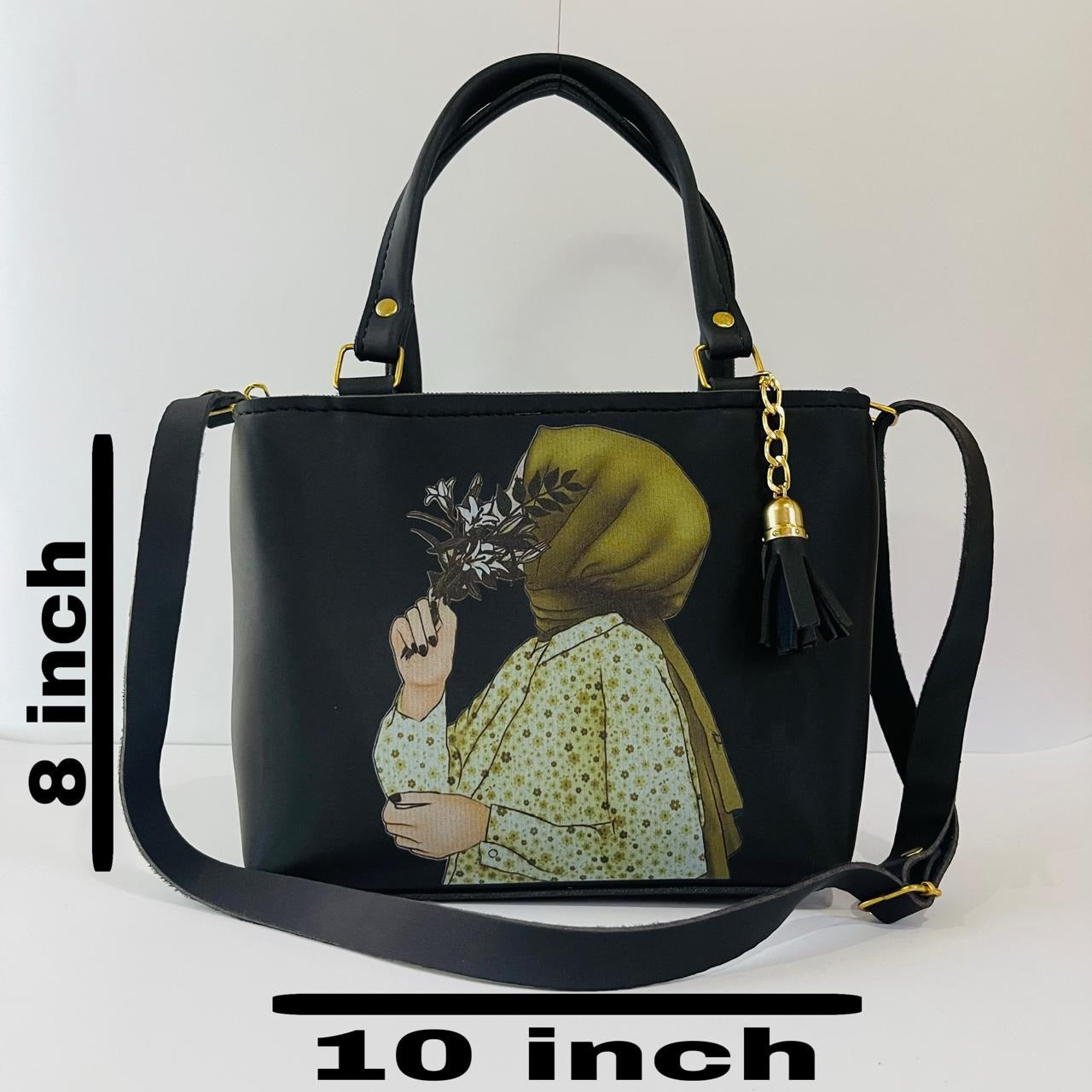 Handbags For Girls latest Printed Hijabi Girl design